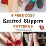 6 Free Cozy Knitted Slipper Patterns PIN 1