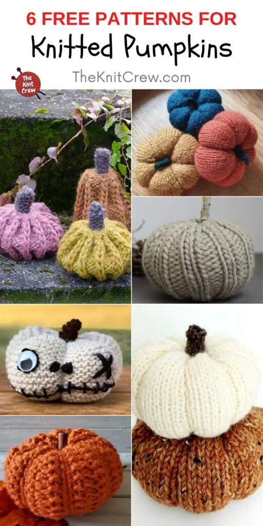 6 Free Patterns For Knitted Pumpkins PIN 2