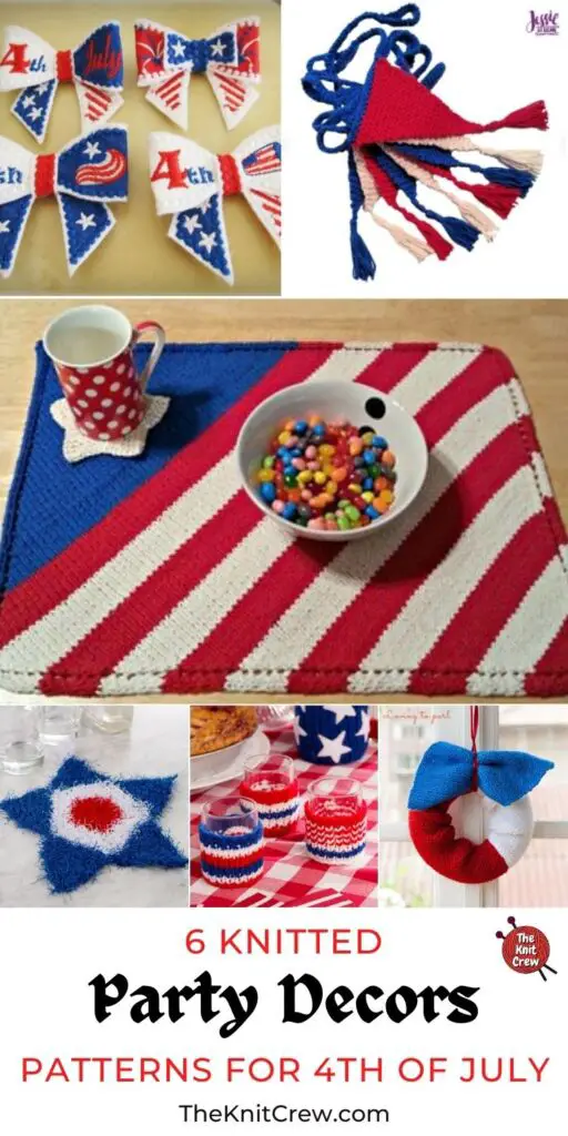 6 Knitted Party Decors Patterns For 4th Of July PIN 3
