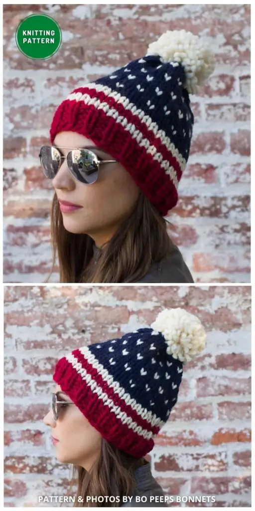 American Flag Hat Pattern - 6 Knitted 4th Of July Patriotic Beanie Patterns