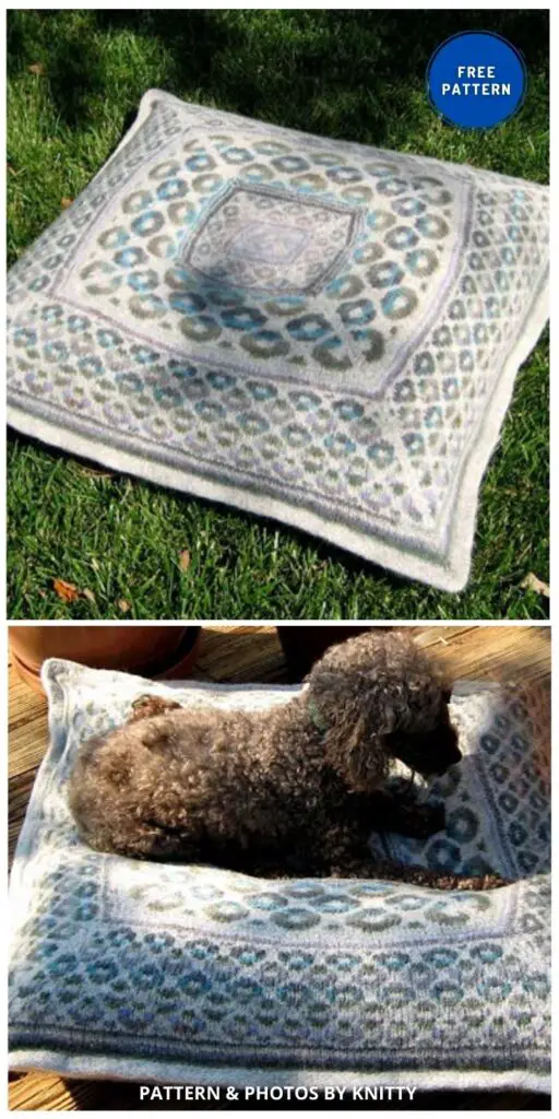 Bark-a-Lounger - 6 Best Free Dog Blanket Knitting Patterns