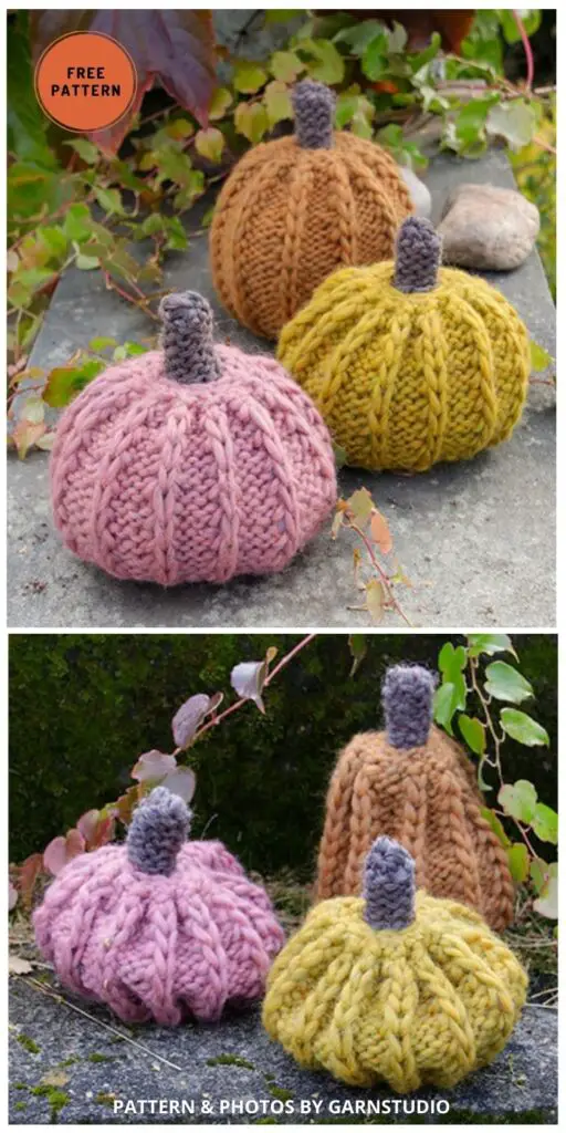 Cinderella's Pumpkins - 6 Free Knitted Pumpkin Patterns For Halloween