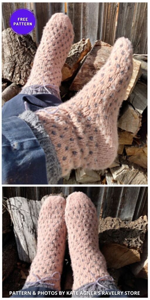 Flurries Slipper Socks - 6 Free Cozy Knitted Slipper Patterns