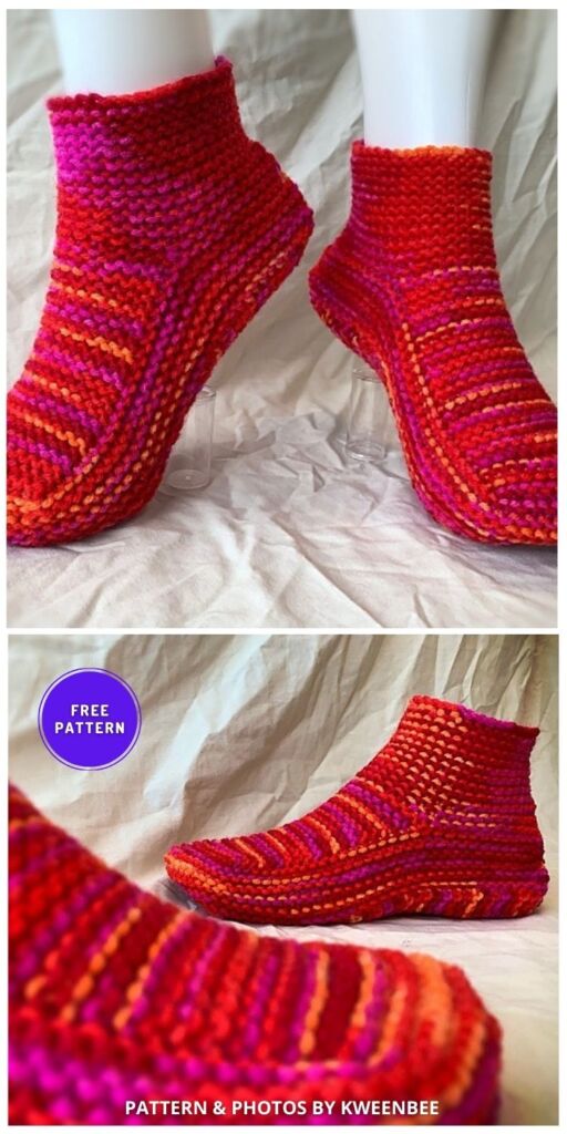 Knitted Slipper Pattern – Moccasin Style - 6 Free Cozy Knitted Slipper Patterns