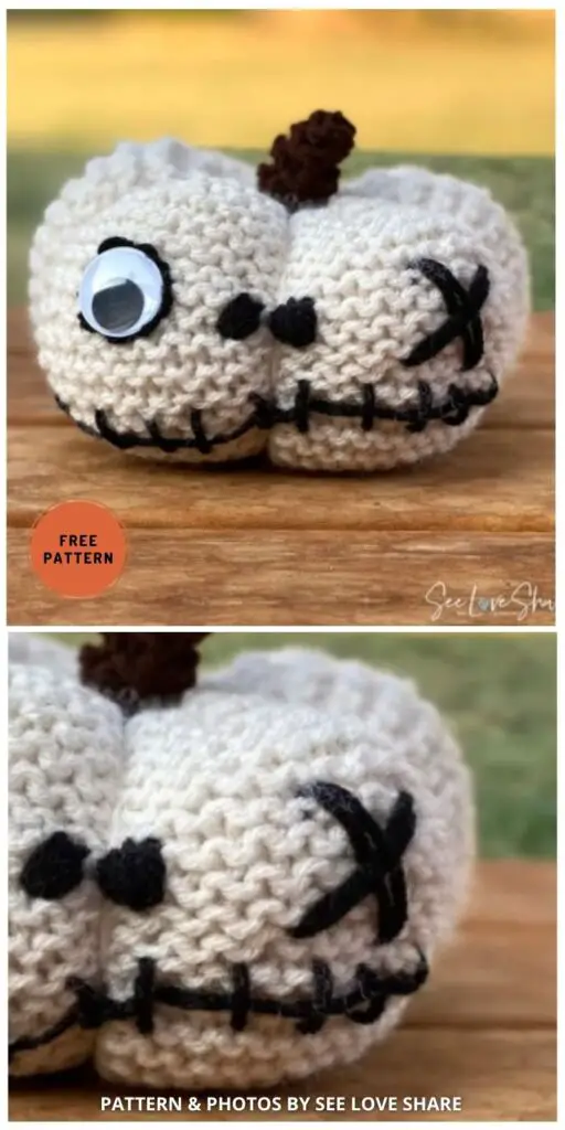 Lil Monsters Skull Pumpkin - 6 Free Knitted Pumpkin Patterns For Halloween