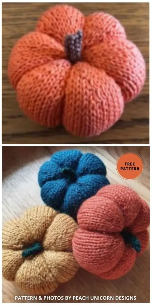 Small Knitted Pumpkin - 6 Free Knitted Pumpkin Patterns For Halloween