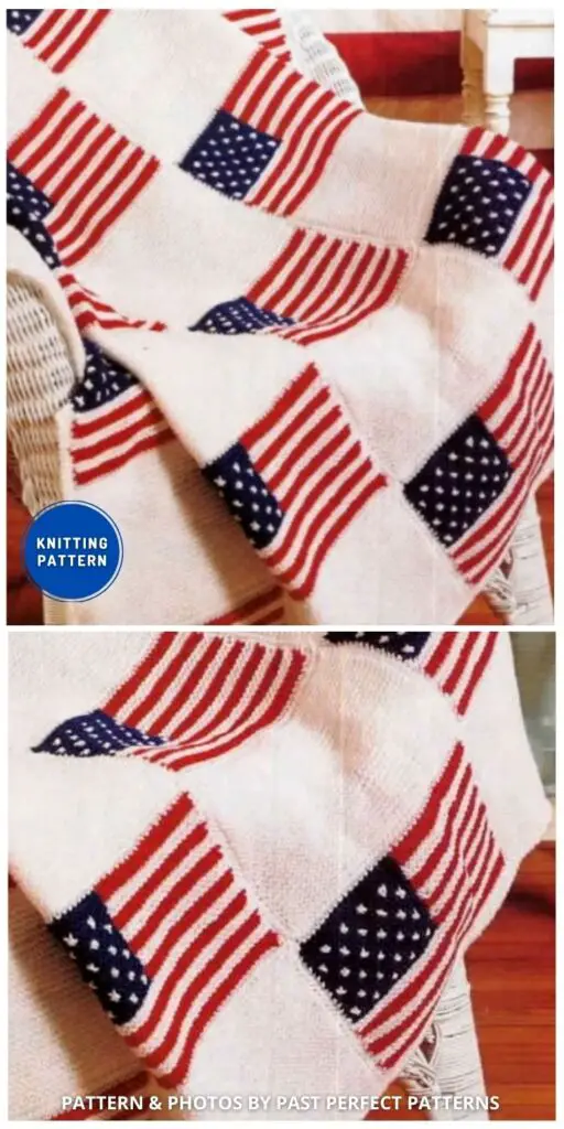 Stars and Stripes Afghan - 5 Knitted 4th Of July Blanket Patterns