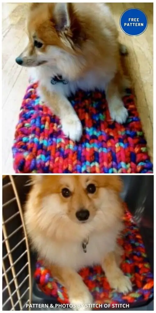 The Doggie Kennel Blanket - 6 Best Free Dog Blanket Knitting Patterns