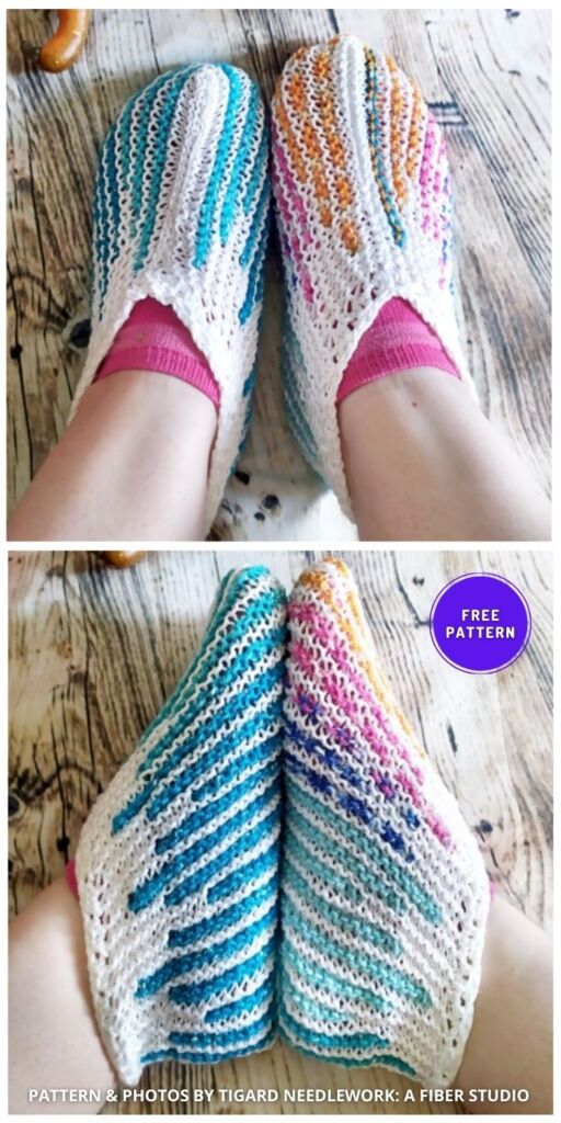Turkish Short Row Booties - 6 Free Cozy Knitted Slipper Patterns