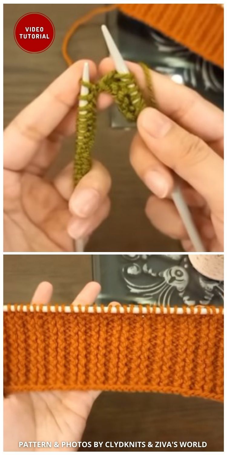2 Row Repeat Border - 8 Quick Knitted Border Tutorials For Beginners