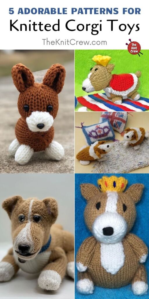 5 Adorable Patterns For Knitted Corgi Toys PIN 2