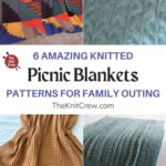 6 Amazing Knitted Picnic Blanket Patterns For Family Outing PIN 1