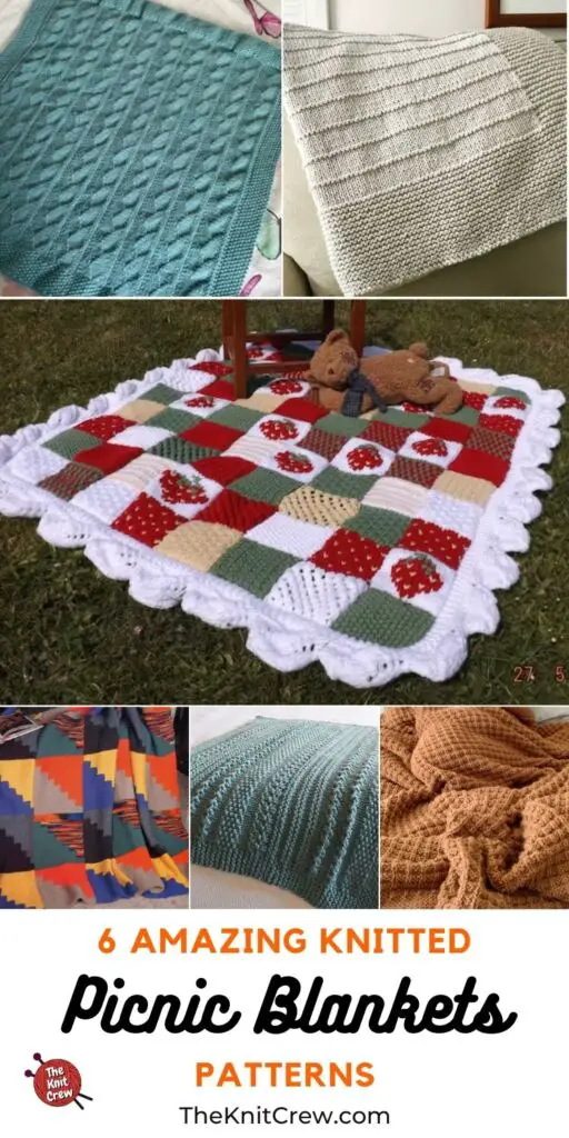 6 Amazing Knitted Picnic Blanket Patterns PIN 3