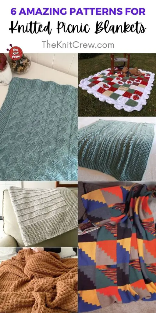 6 Amazing Patterns For Knitted Picnic Blankets PIN 2