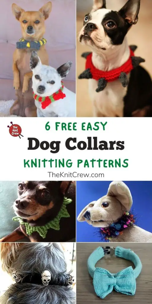 6 Free Easy Dog Collar Knitting Patterns PIN 1