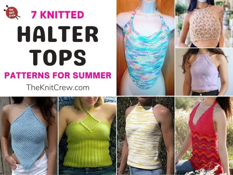7 Knitted Halter Top Patterns For Summer FB POSTER