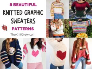 8 Beautiful Knitted Graphic Sweater Patterns FB POSTER