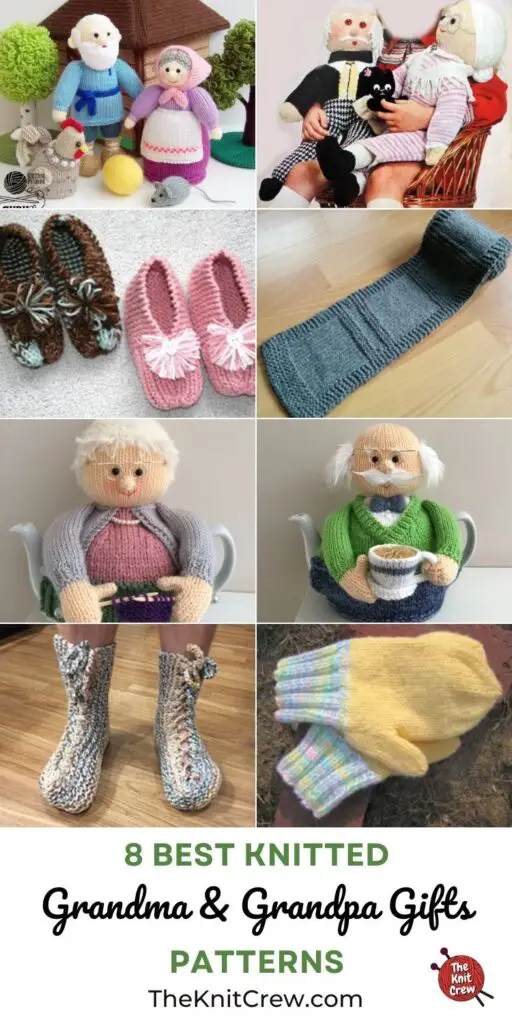 8 Best Knitted Grandma & Grandpa Gifts Patterns PIN 3