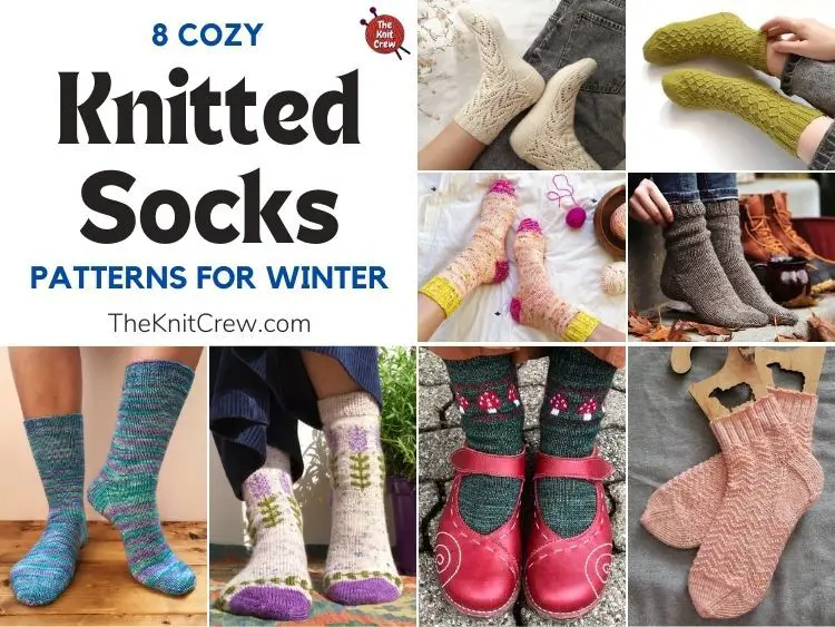 8 Cozy Knitted Socks Patterns For Winter FB POSTER