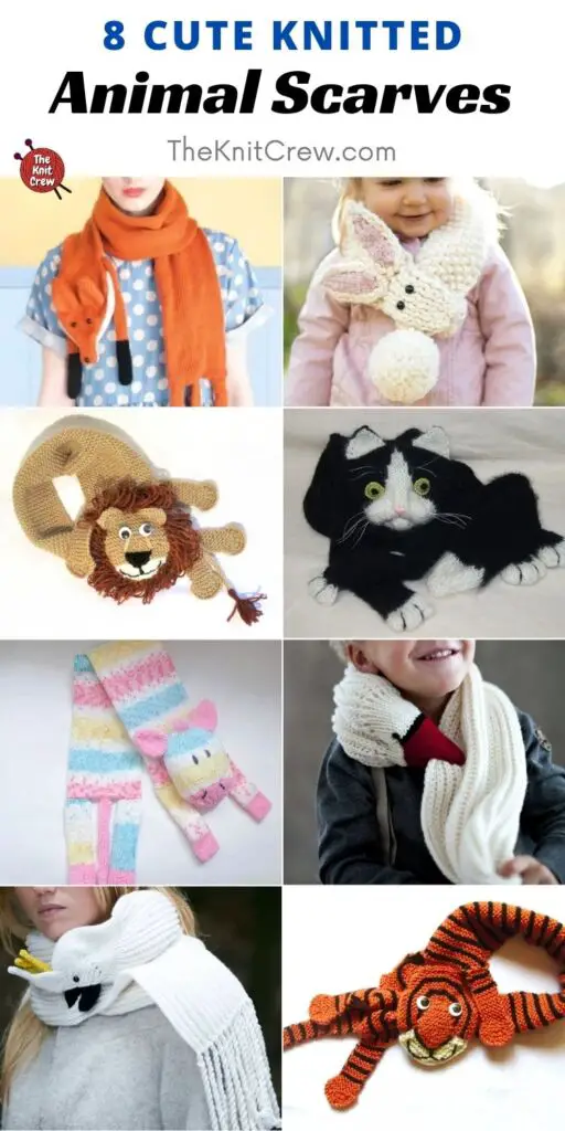 8 Cute Knitted Animal Scarves PIN 2