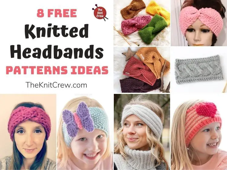 8 Free Knitted Headband Patterns Ideas FB POSTER