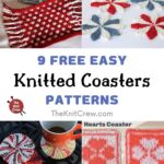 9 Free Easy Knitted Coaster Patterns PIN 1
