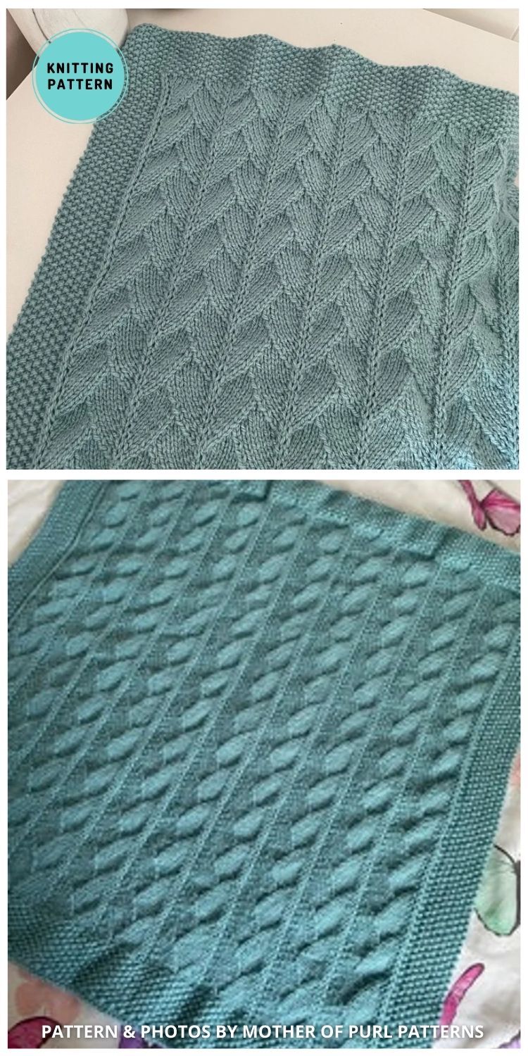 Aloe Leaves Baby Blanket - 6 Amazing Knitted Picnic Blanket Patterns For Family Outing