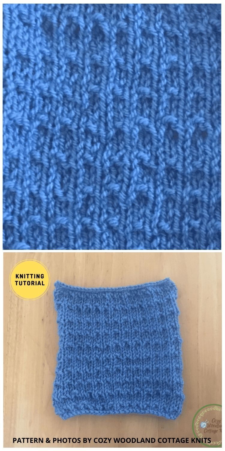 Andalusian Stitch - 8 Quick And Easy Basic Stitch Knitting Tutorials