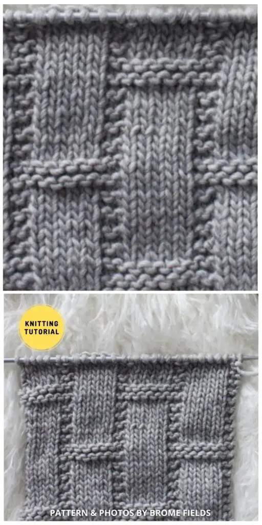 Basketweave Knit Stitch - 8 Quick And Easy Basic Stitch Knitting Tutorials