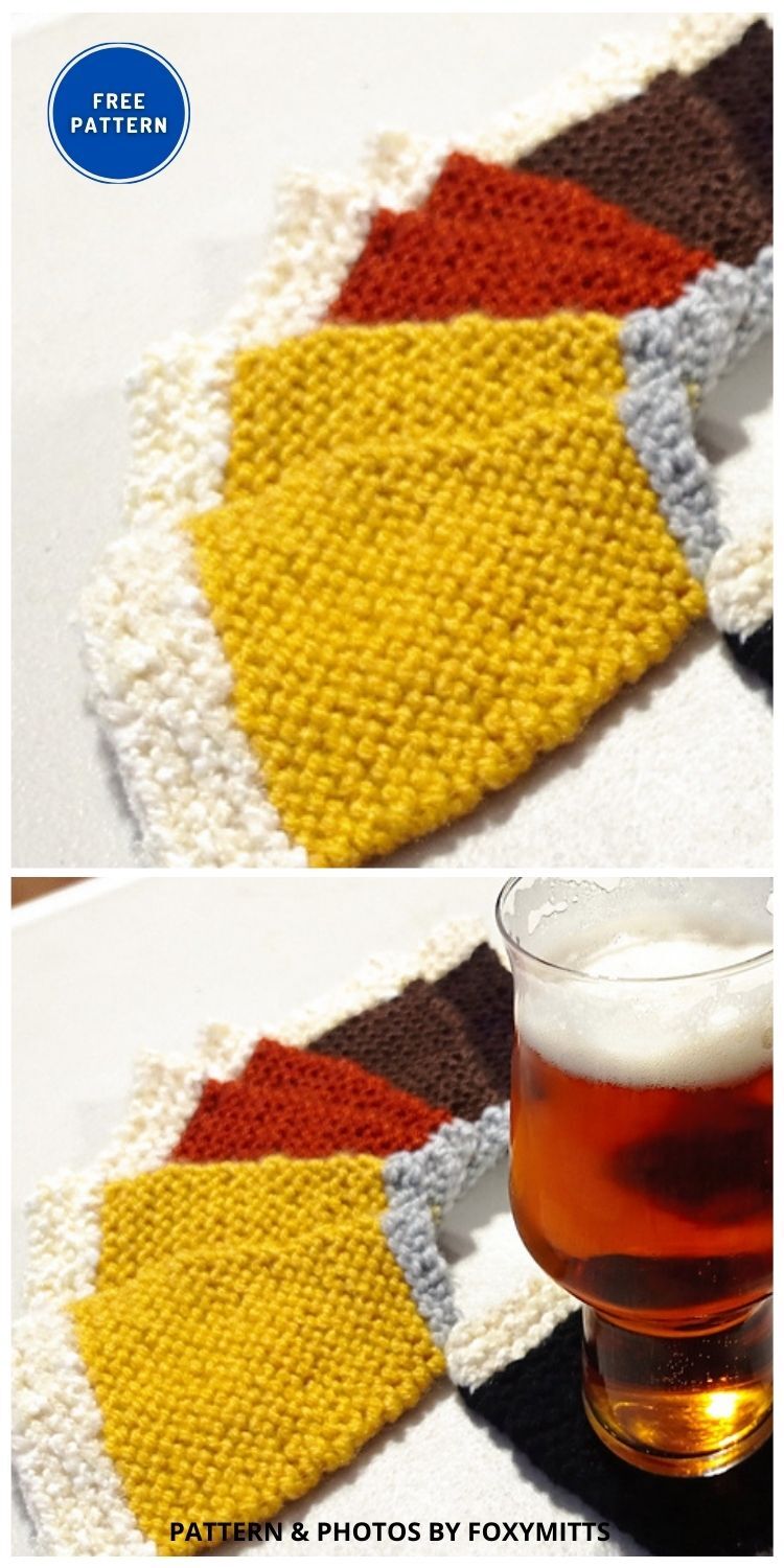 Beer Mat - 9 Free Easy Knitted Coaster Patterns