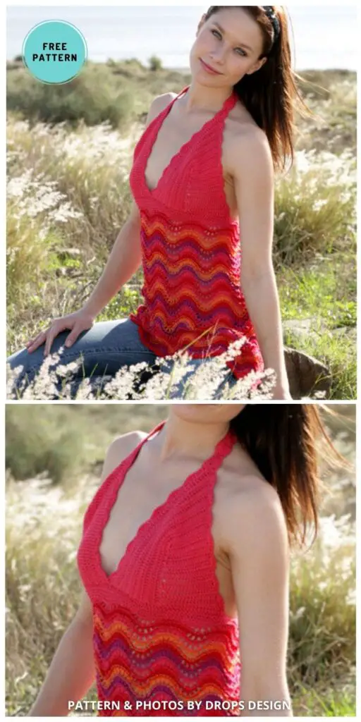 Jazzy Top - 7 Knitted Halter Top Patterns For Summer