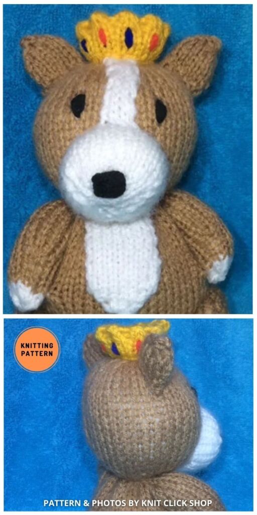 Queen Corgi - 5 Adorable Knitted Corgi Toy Patterns For Kids