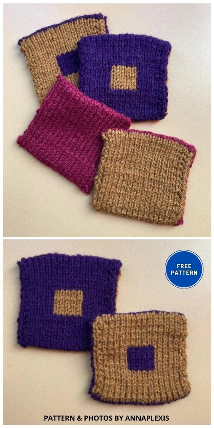 The Annaplexis Coasters - 9 Free Easy Knitted Coaster Patterns