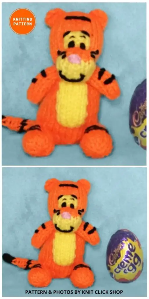 Tiger Choc - 7 Cute Knitted Tiger Toy Patterns Ideas