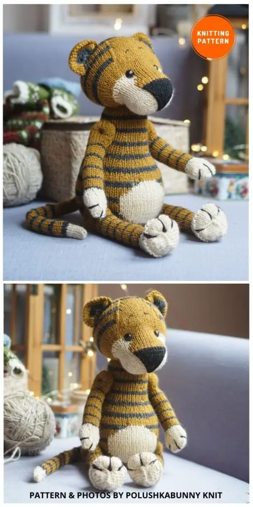Tiger Knitting Pattern - 7 Cute Knitted Tiger Toy Patterns Ideas