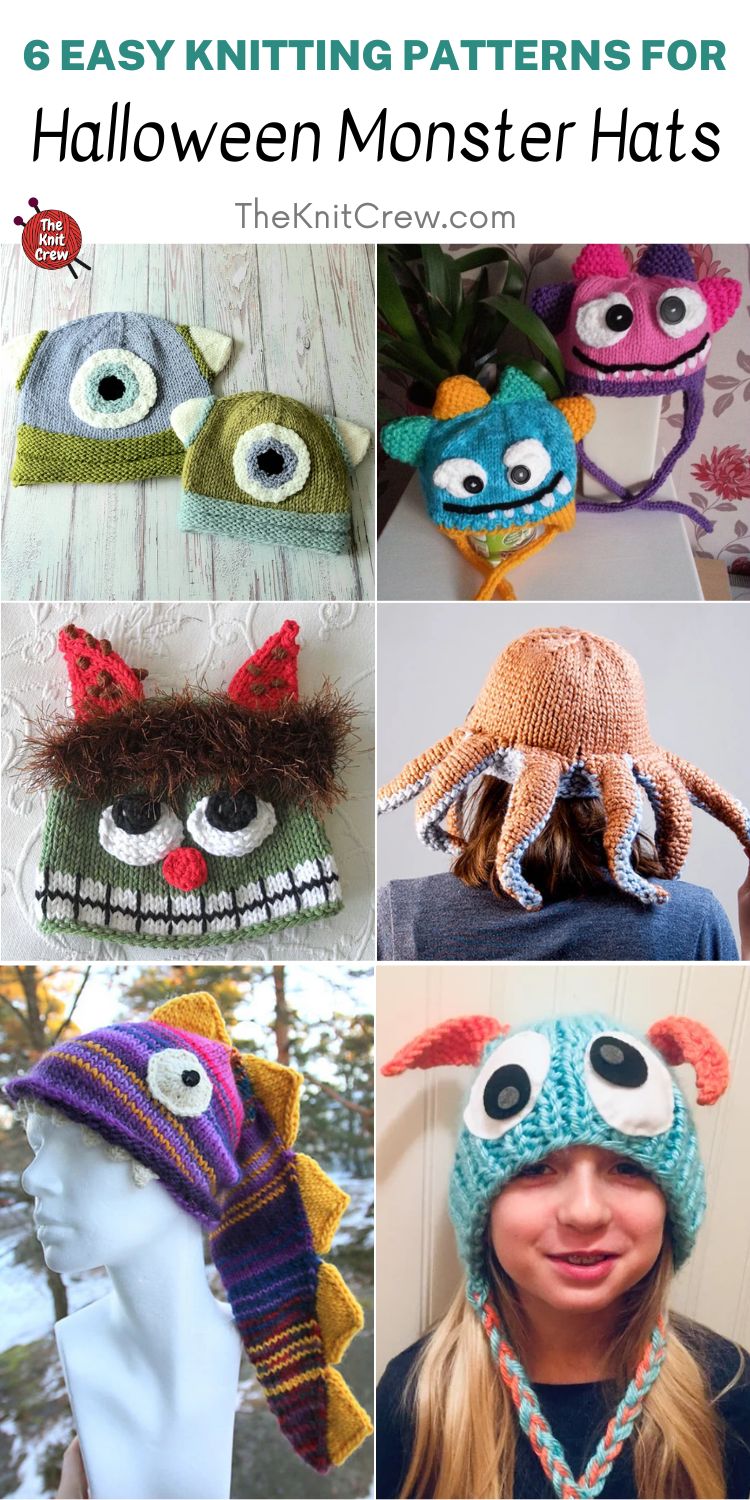 6 Easy Knitted Halloween Monster Hat Patterns The Knit Crew