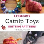 6 Free Cute Catnip Toy Knitting Patterns PIN 1