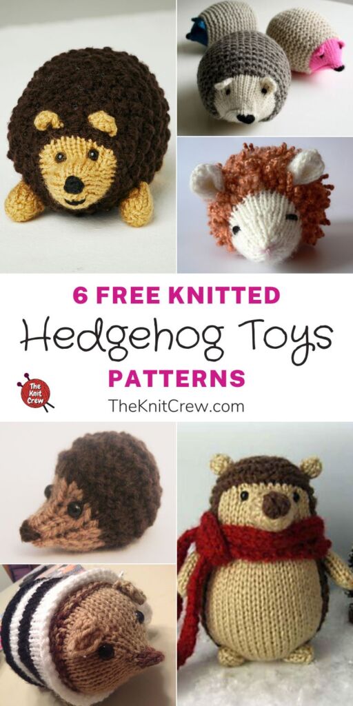 6 Free Knitted Hedgehog Toy Patterns PIN 1