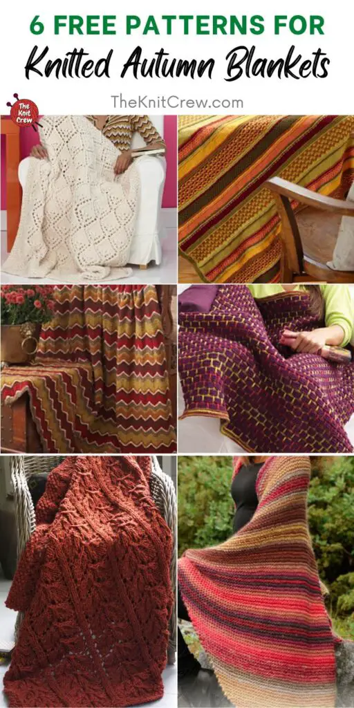 6 Free Patterns For Knitted Autumn Blankets PIN 2