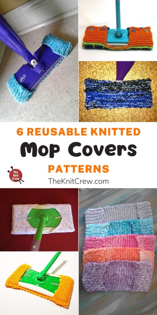 6 Reusable Knitted Mop Cover Patterns PIN 1