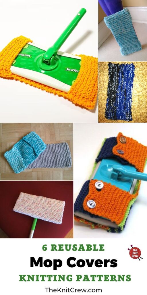 6 Reusable Mop Cover Knitting Patterns PIN 3
