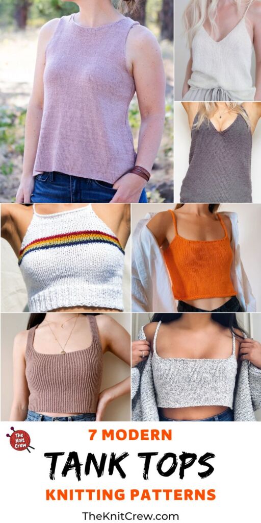 7 Modern Tank Top Knitting Patterns PIN 3