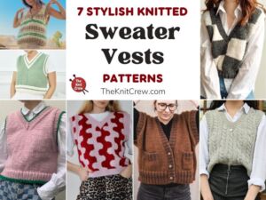 7 Stylish Knitted Sweater Vest Patterns FB POSTER