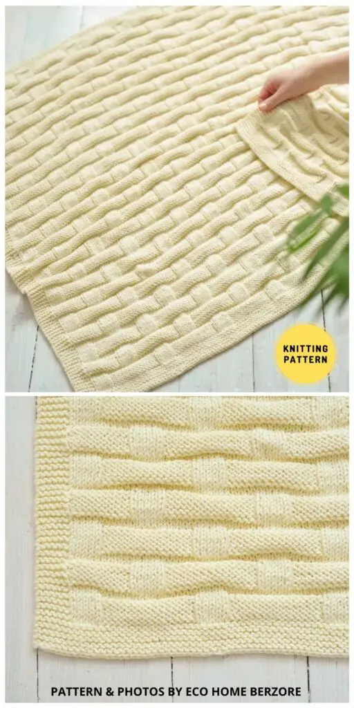 Baby Blanket Knitting Pattern - 6 Knitted Pastel Colors Blanket Patterns
