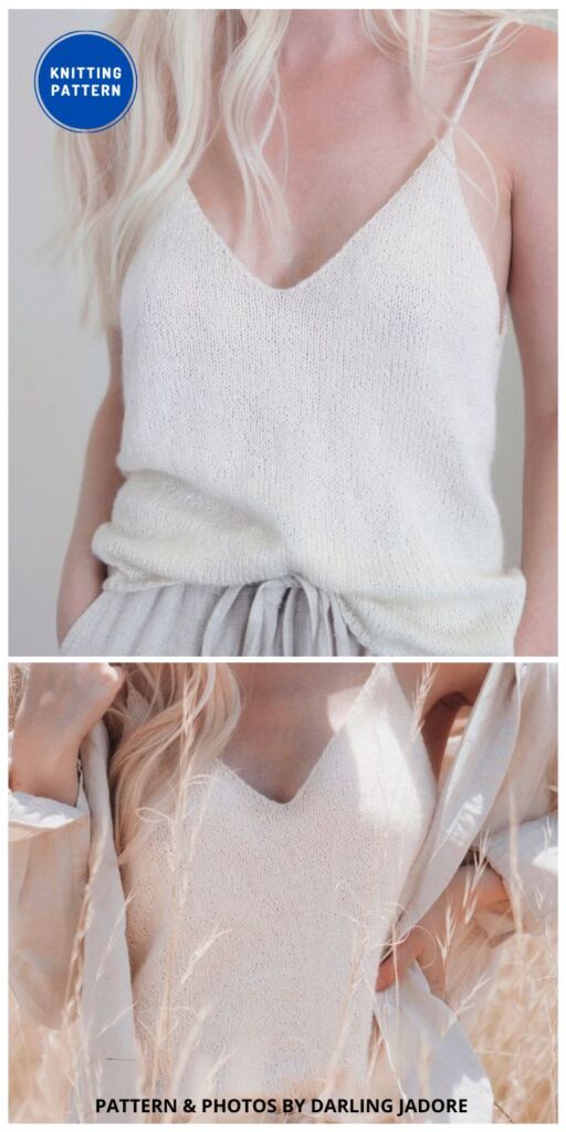 Camisole Tank Top Knitting Pattern - 7 Modern Knitted Tank Top Patterns