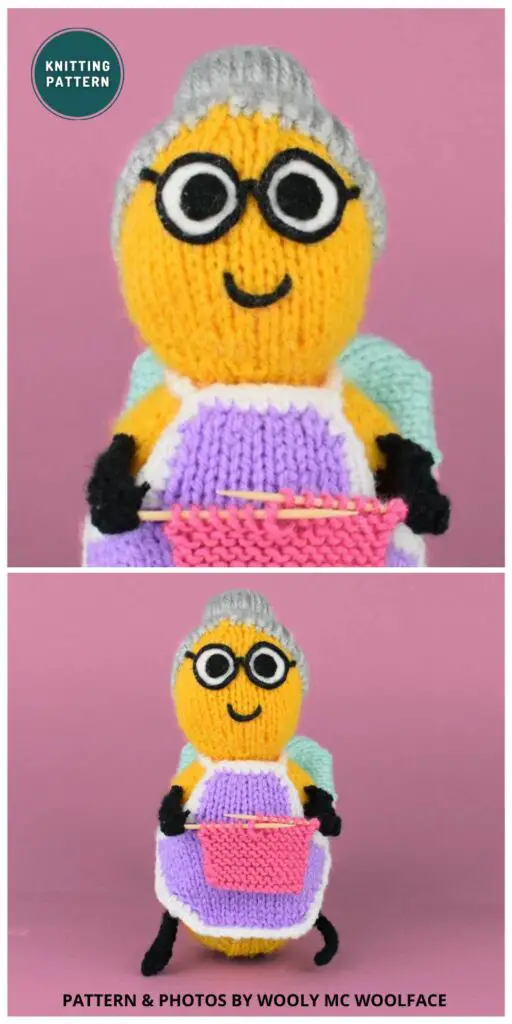 Grandma Bee - 3 Knitted Grandma Doll Patterns