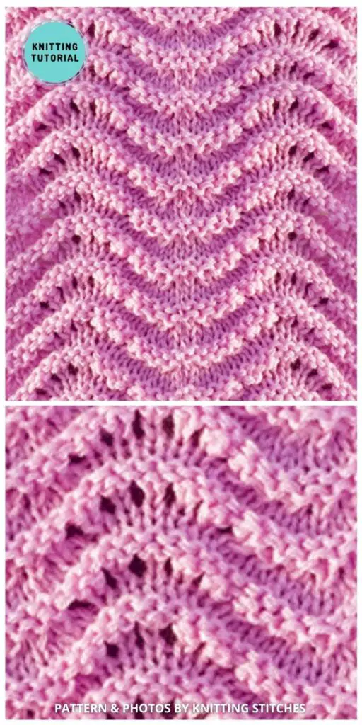 Lace Old Shale Variation - 6 Quick Knitted Old Shale Stitch Tutorials For Beginners