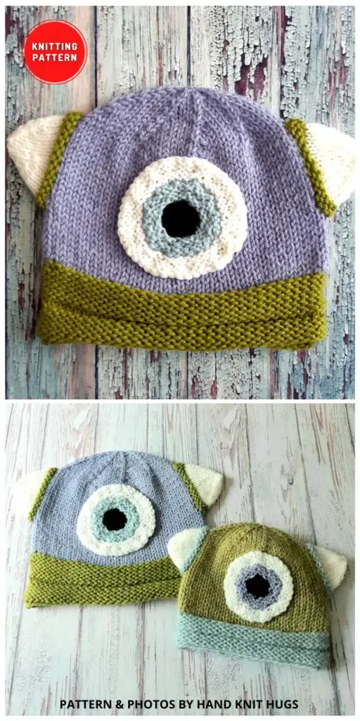 Monster Hat Beanie - 6 Easy Knitted Halloween Monster Hat Patterns