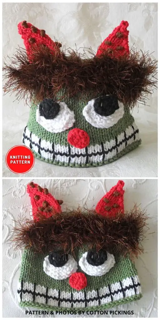 Monster Hat Pattern - 6 Easy Knitted Halloween Monster Hat Patterns