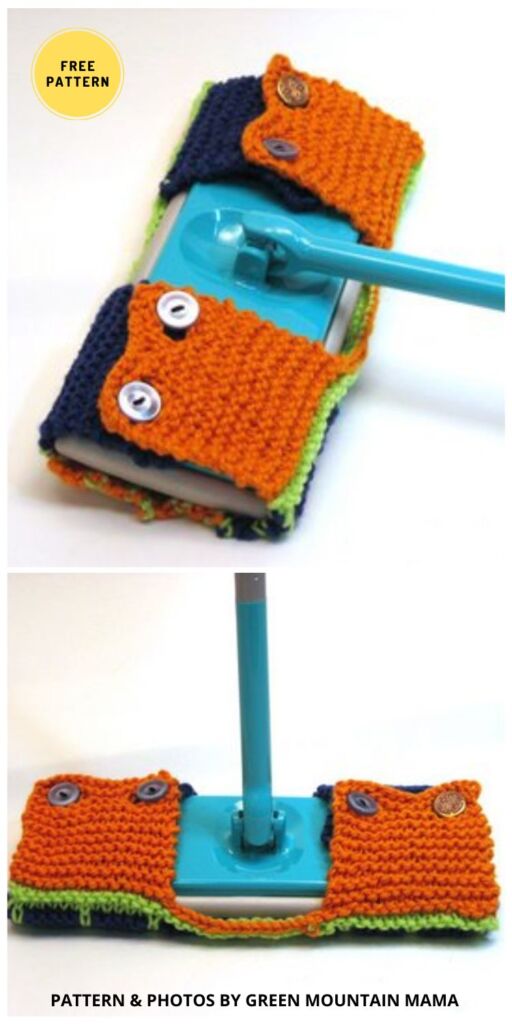 Whiplash - Color - 6 Reusable Knitted Mop Cover Patterns